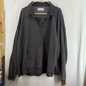 No Boundaries Collared Long Sleeve Pocket Sweater Men’s 3XL Grey